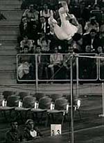 "F-1" captures the "Somersault on the Moon," a holizontal bar performance at the Munich Olympics